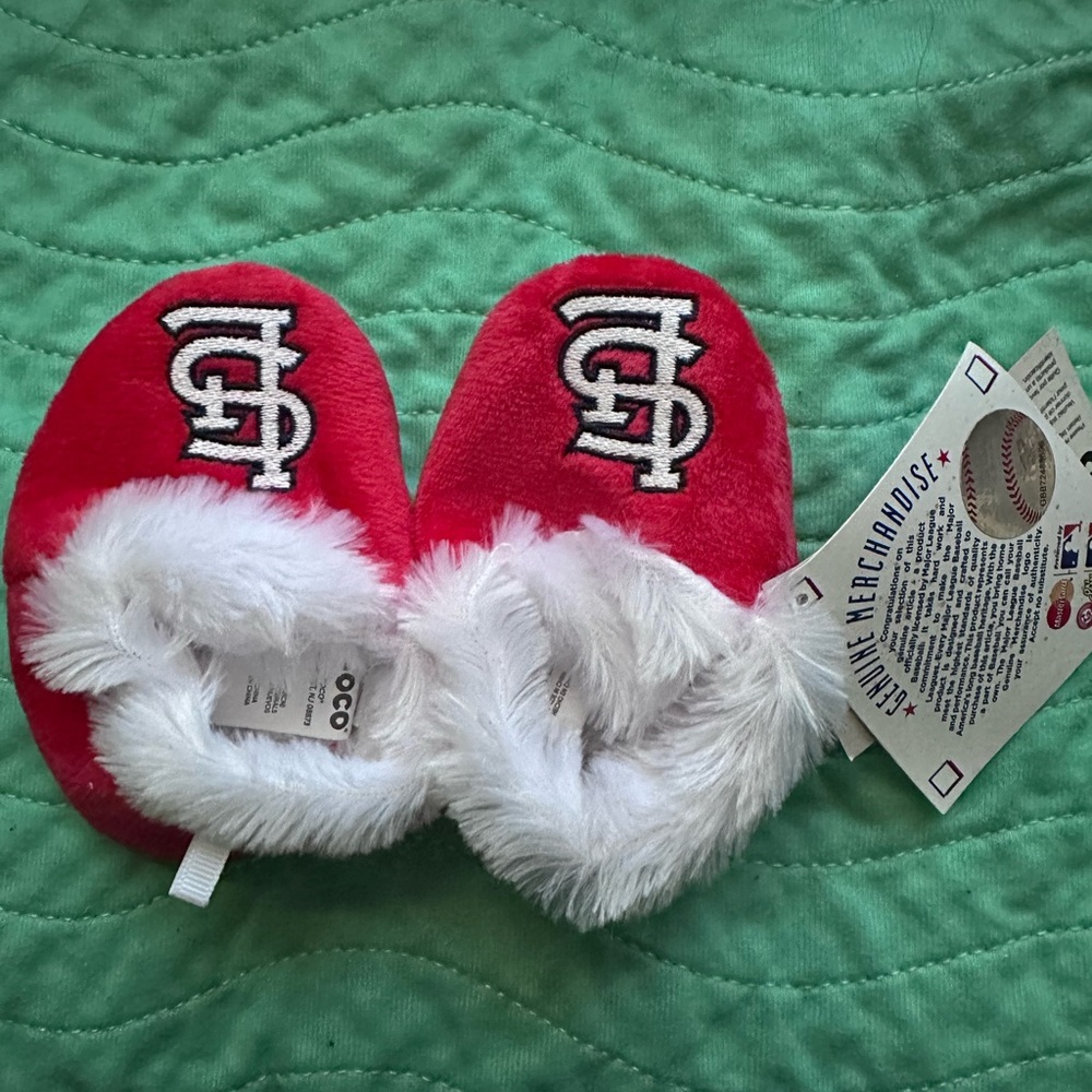 St. Louis Cardinals Infant Bootie Slipper - 6-9 MO Red NWT